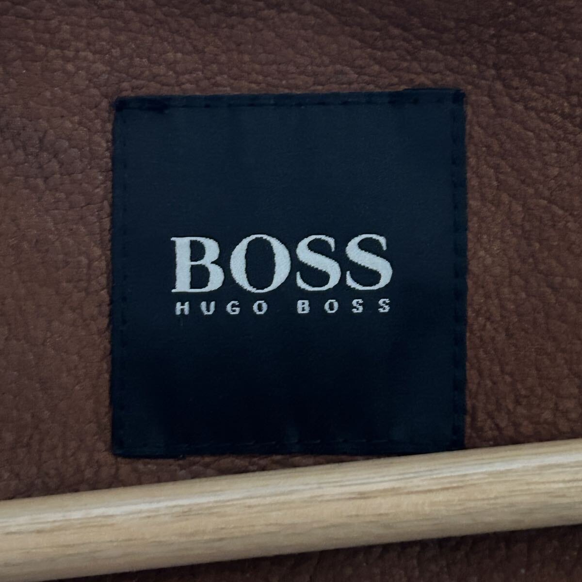 極美品【希少★2XL/XXL/52】ヒューゴボス HUGO BOSS ゴート レザー 山羊革 ライダース ジャケット ブルゾン スエード メンズ 本革 シングル_画像8