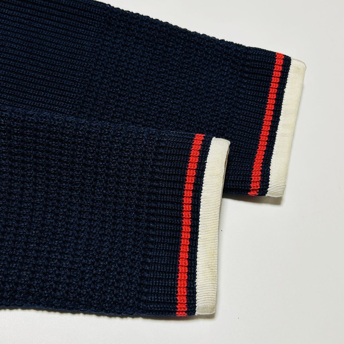 希少/Lサイズ★MONCLER GAMME BLEU モンクレール ガムブルー byトムブラウン ニット ジャケット ブルゾン カーディガン ネイビー ワッペン_画像7