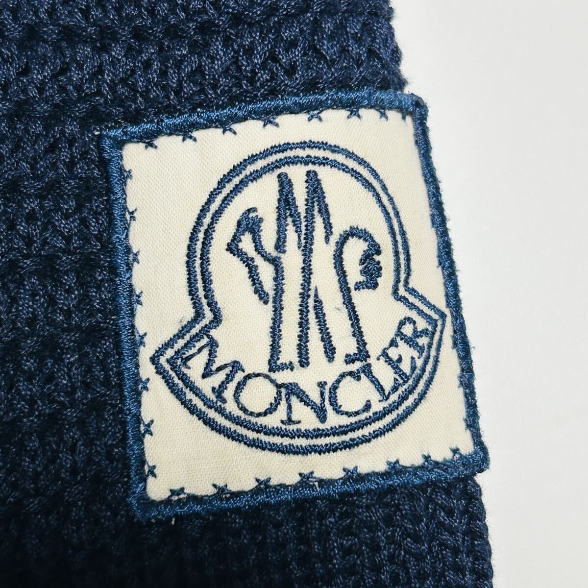 希少/Lサイズ★MONCLER GAMME BLEU モンクレール ガムブルー byトムブラウン ニット ジャケット ブルゾン カーディガン ネイビー ワッペン_画像8