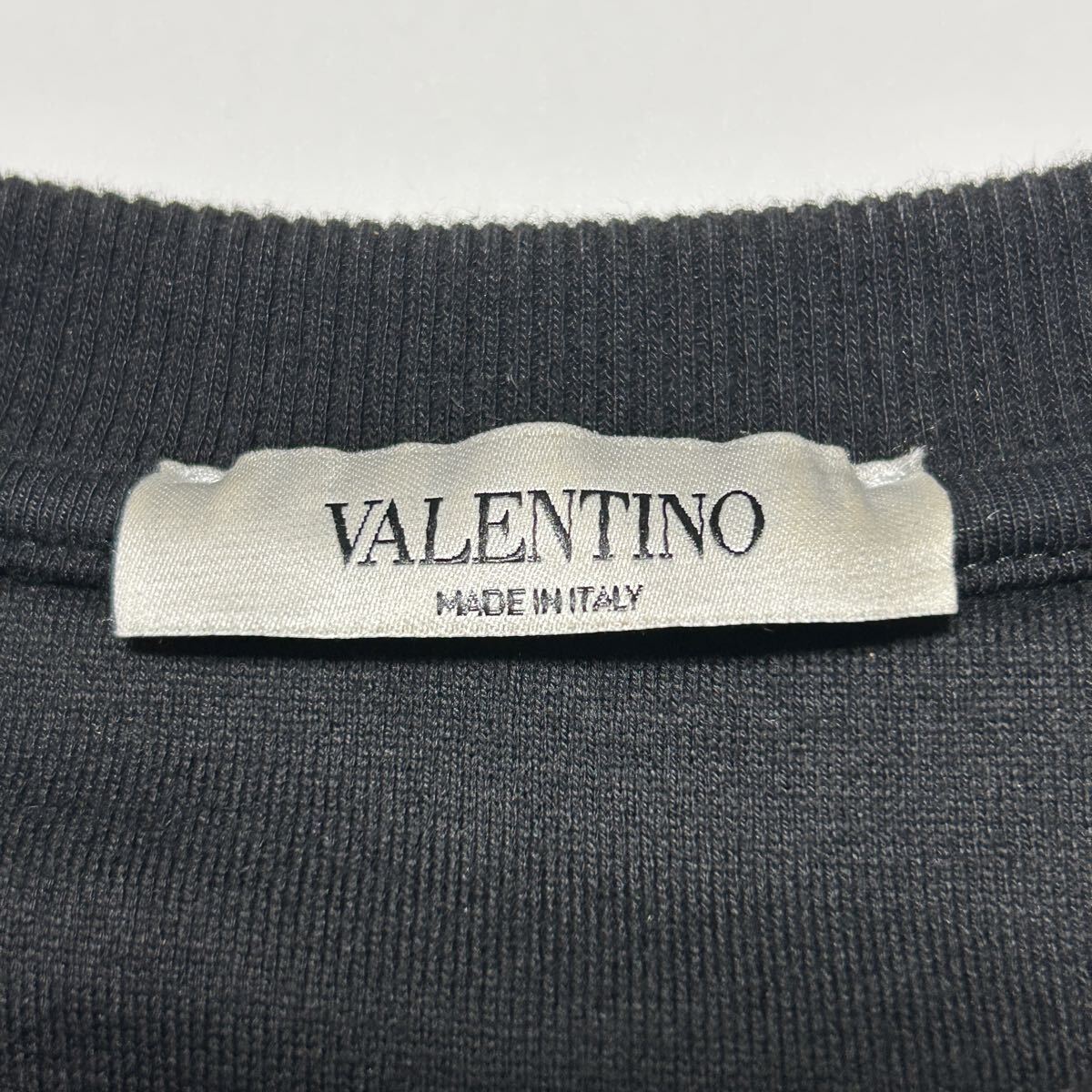 極美品/L相当★現行★VALENTINO ヴァレンティノ VLTNロゴ プリント トレーナー スウェット 黒 ブラック 185/96A クルーネック メンズ 希少_画像6
