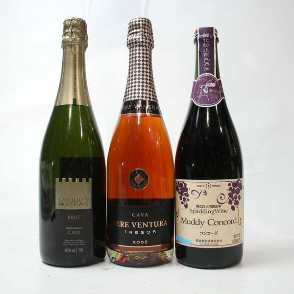 1円~【3本セット】スパークリングワイン各種（ペレ ベントゥーラ ブリュット ロゼ カヴァ 11.5％ 750ml 等）O25I300185_画像1
