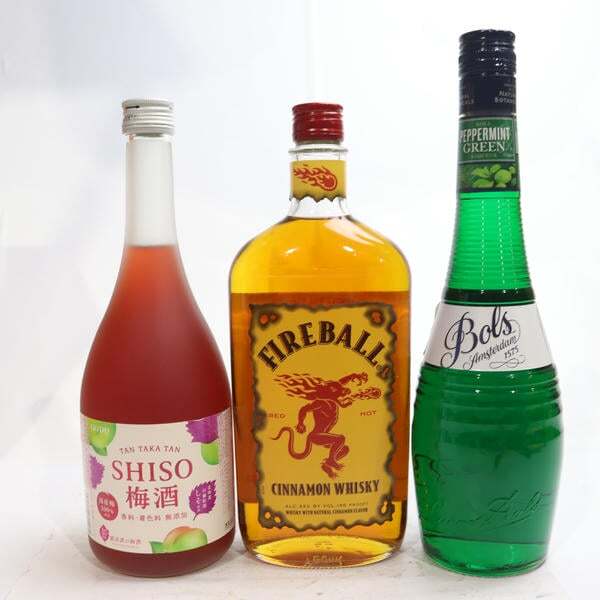 1円~【3本セット】リキュール各種（鍛高譚 しそ 梅酒 12％ 720ml 等）F25J070038_画像1