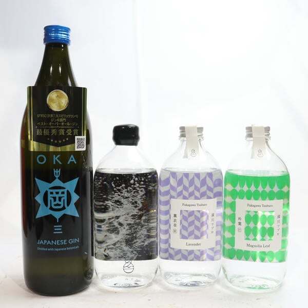 1円~【4本セット】ジン各種(深川蒸留所 深川ツブロ 薫衣草 2 辰 47% 500ml 等)R25J070017_画像1