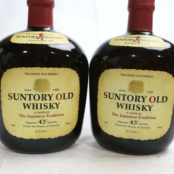 1円~【2本セット】SUNTORY（サントリー）オールド 43％ 700ml X25J220035の画像2