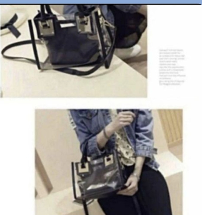 シャネル CHANELショップ袋2023年限定クリスマスリボンチャームカメリア付き新品クリアバッグ_画像5