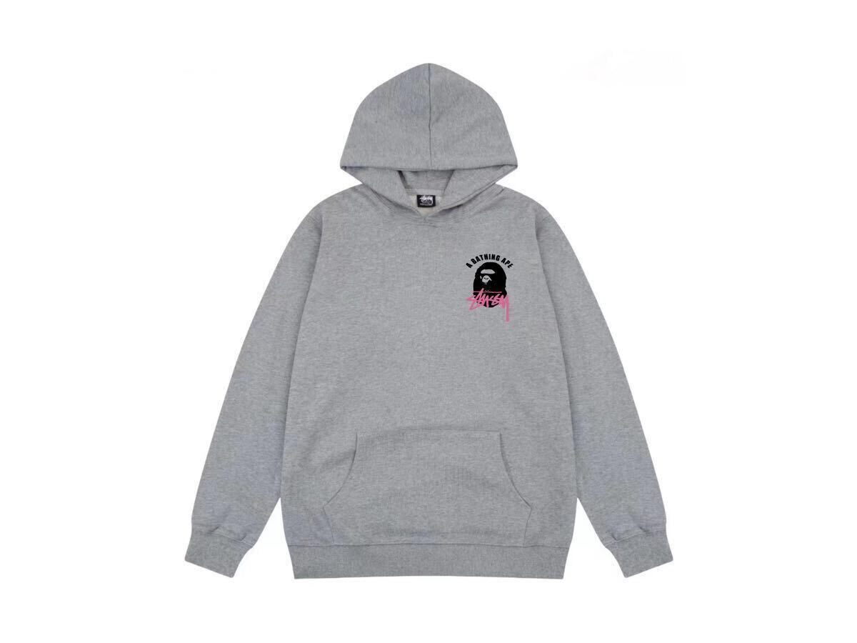 【人気デザイン】ステューシー パーカー アベイシングエイプ stussy スウェットシャツ 男女兼用 長袖 パーカー　_画像2