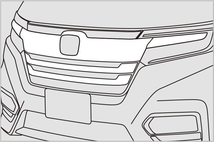 HONDA Honda оригинальный STEPWGN Step WGN передняя решетка молдинг современный Steel M 2017.9~ specification модификация 08F21-TAA-030A