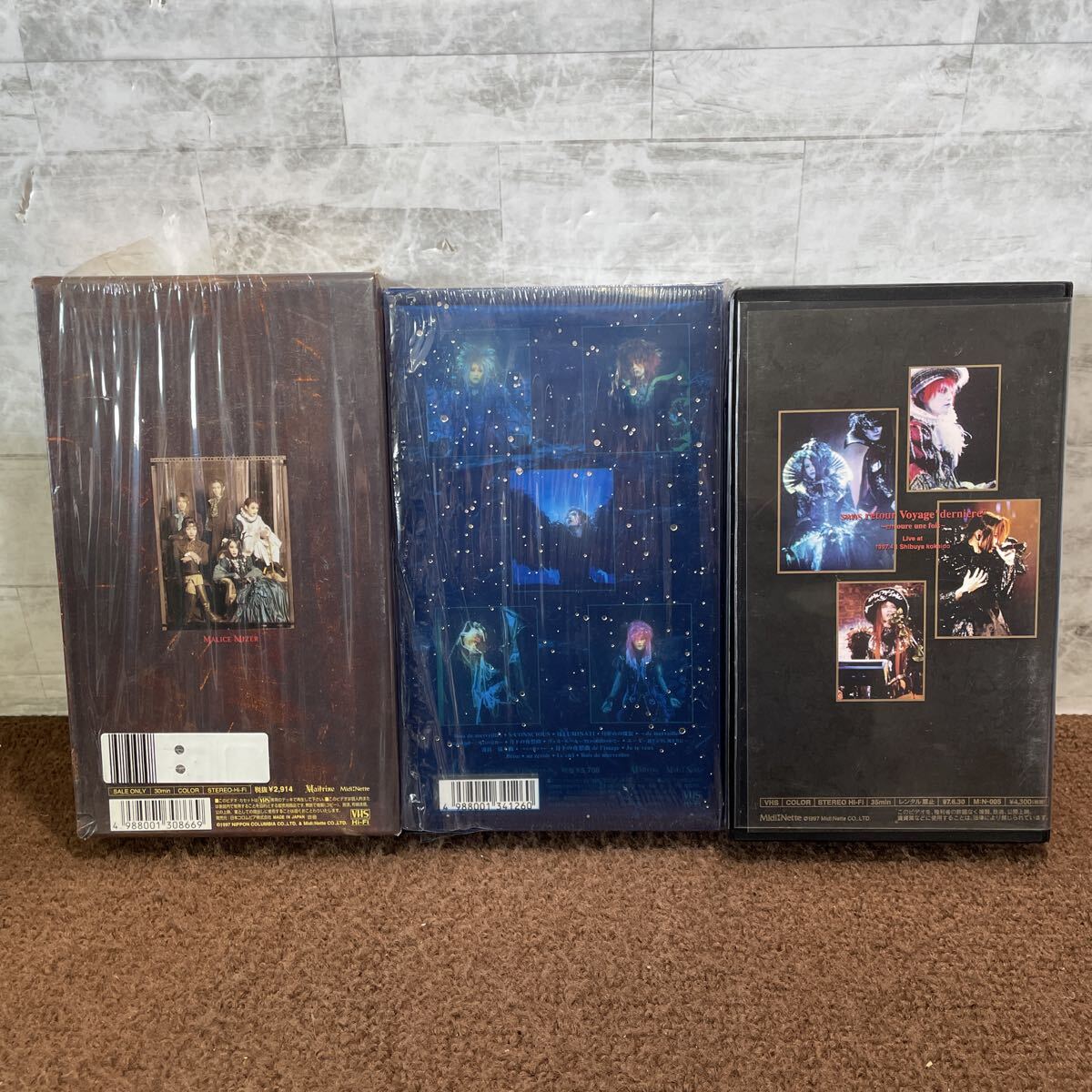 Q12●3本 MALICEMIZER マリスミゼル ビデオテープ ライブ映像 ライブツアー ヴェルエール 初回限定クリアケース 1996年 1997年 251017_画像2