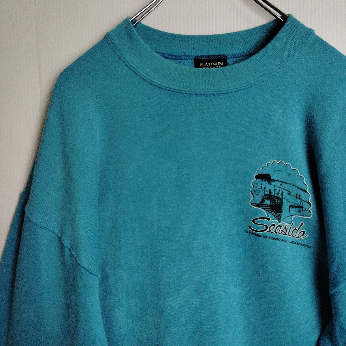 PLATINUM SWEATS スウェット トレーナー ブルー USA製 メンズXL_画像1