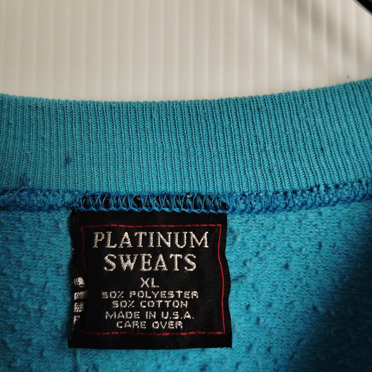 PLATINUM SWEATS スウェット トレーナー ブルー USA製 メンズXL_画像5