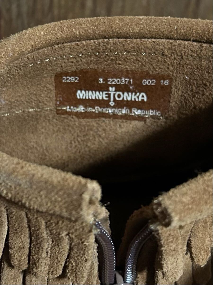  Minnetonka Kids двойной бахрома боковой Zip ботинки размер 3 (22cm)