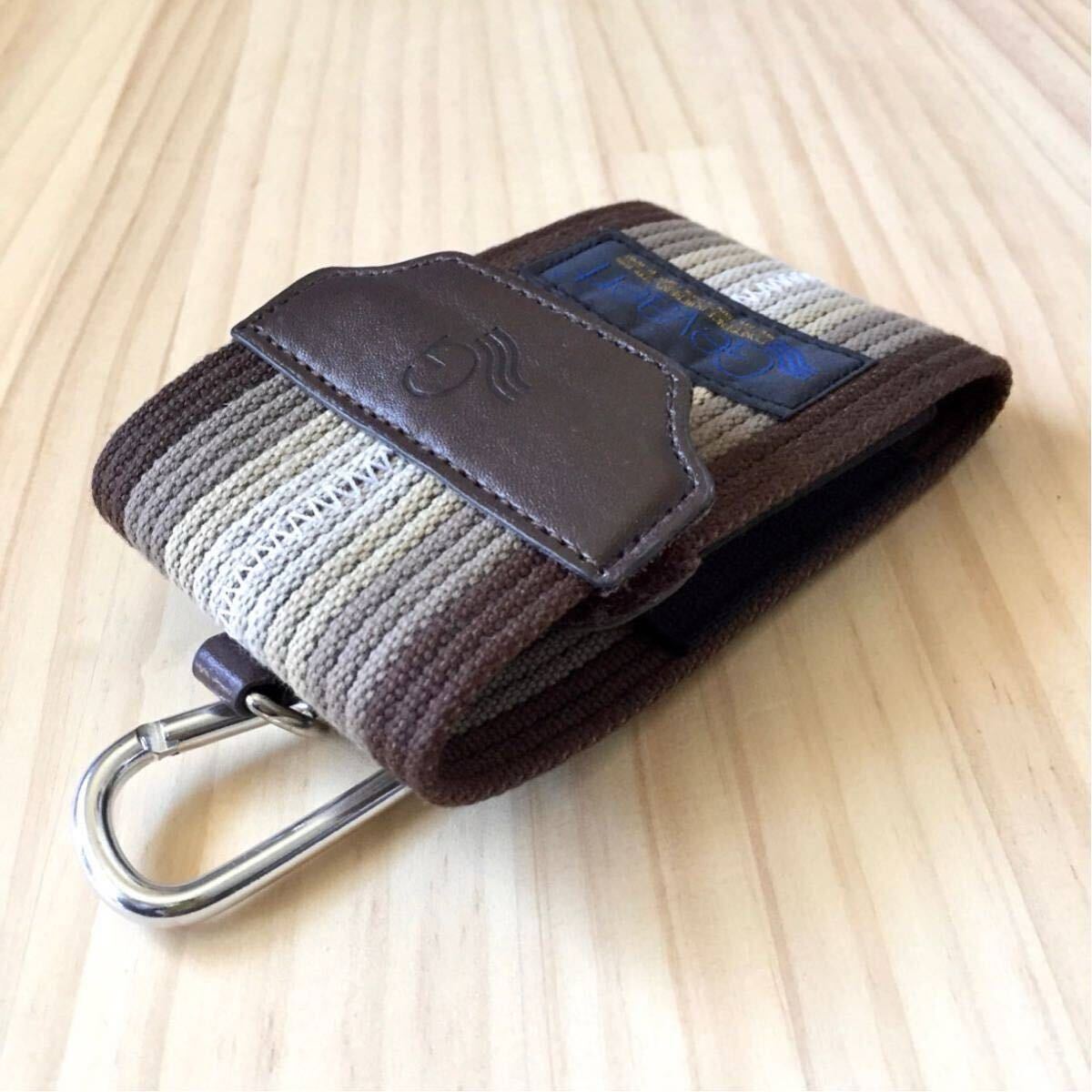 美品 Gevaert Camera Case ゲバルト カメラケース マルチケース カラビナ付属 日本製 MADE IN JAPAN ベルギー テキスタイルメーカー スマホ_画像2