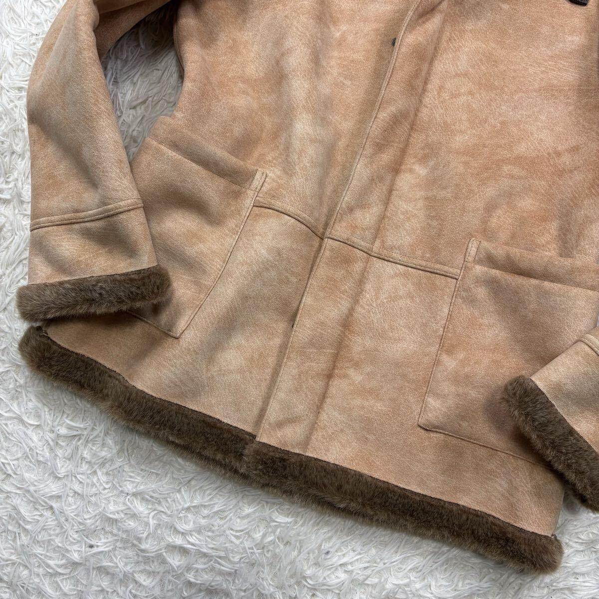 ◎美品/希少Lサイズ!!!◎CARTERS カーターズ ムートンコート【極上の肌触り】ジャケット ボア ファー 2way 極暖 肉厚 キャメル ベージュ_画像3