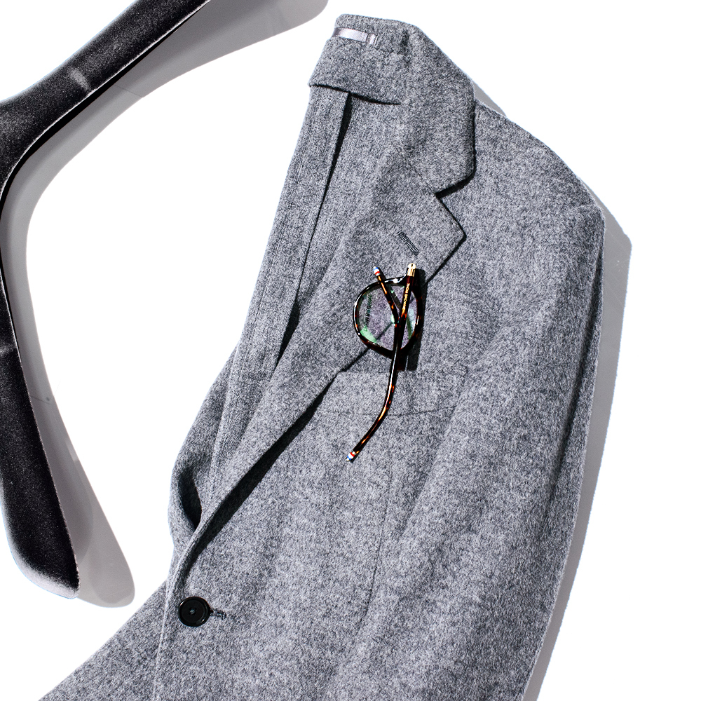 超極上カシミヤ入り!!! トゥモローランド 秋冬 完全別格品!!! ラグジュアリー素材◎ 極上の毛並み/トロ感◎ 美グレイ色 ジャケット 44/S程_画像5