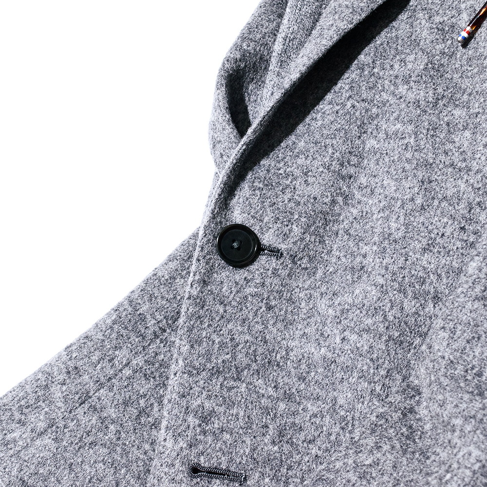 超極上カシミヤ入り!!! トゥモローランド 秋冬 完全別格品!!! ラグジュアリー素材◎ 極上の毛並み/トロ感◎ 美グレイ色 ジャケット 44/S程_画像6