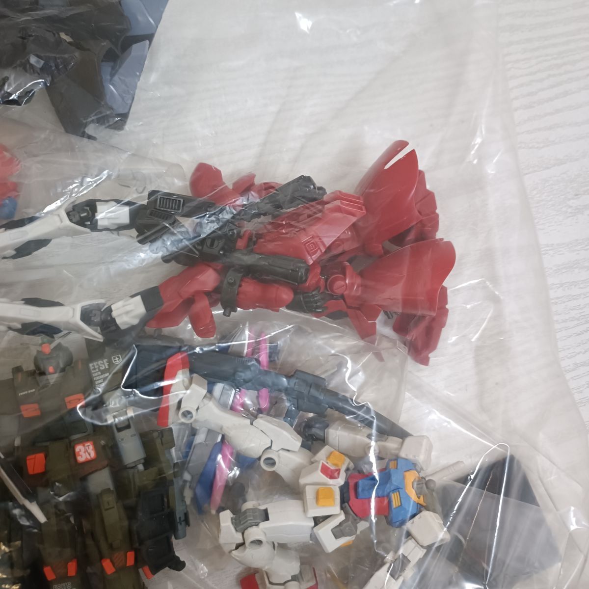 G120【100】1円～ バンダイ ガンダム グッズ ジャンク まとめセット Gフレーム FW GUNDAM CONVERGE / ガンキャノン ザク サザビー ジム 他_画像9