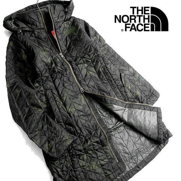 THE NORTH FACE ノースフェイス 新品 定2.5万 軽量 耐久撥水 フーディー 中綿入り キルティングコート F81 KHA 85/M ▲048▼kkf1540e_画像1