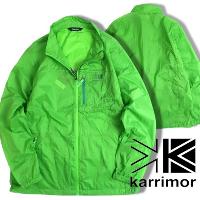 karrimor カリマー 新品 防風 撥水 リップストップナイロン スタンドカラー ジャケット ウィンドブレーカー PM301 緑 100/L▲010▼10716k10_画像1