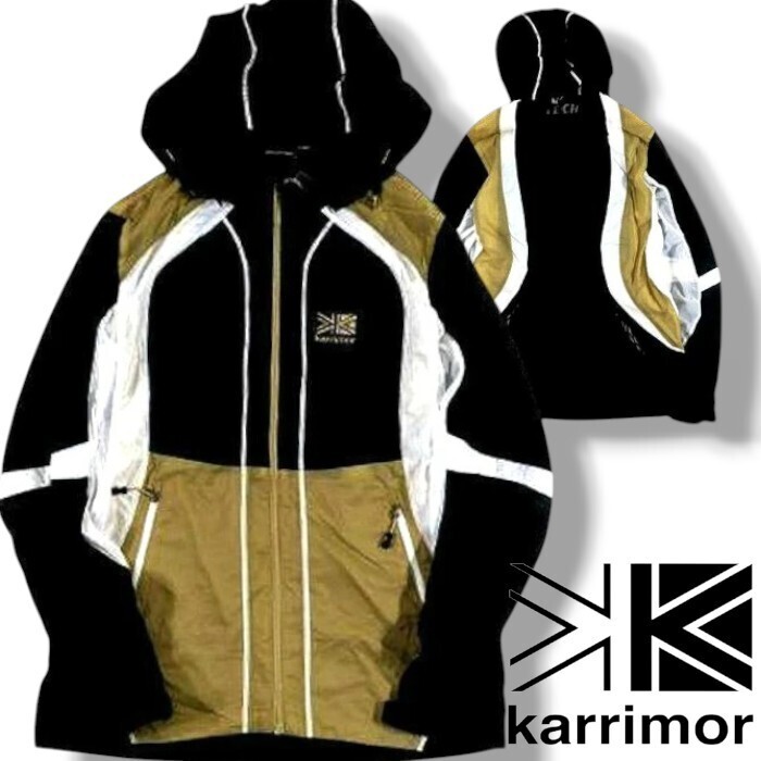 karrimor カリマー 新品 防風 撥水 ナイロン切替 フーデッド シールドジャケット ウィンドブレーカー 1KAJPM405 95(M)▲010▼30831t03_画像1