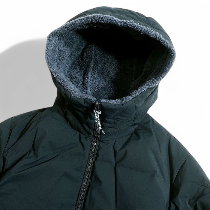 MILLET ミレー 新品 GOOSE DOWN 裏ボアフリース リバーシブル フーデッド グースダウン ジャケット 20161 ネイビー 95(M)▲080▼50219k07_画像5