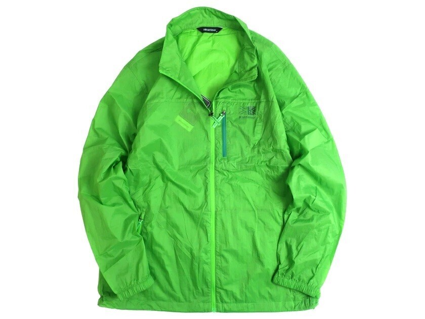 karrimor カリマー 新品 防風 撥水 リップストップナイロン スタンドカラー ジャケット ウィンドブレーカー PM301 緑 100/L▲010▼10716k10_画像2
