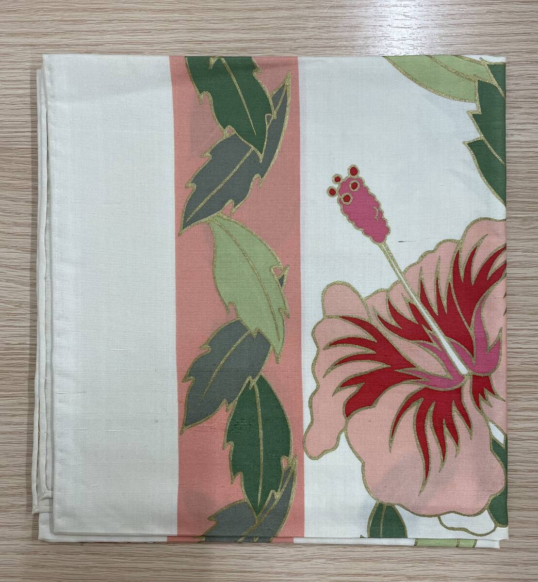 長「21711」ジムトンプソン スカーフ グリーン 花柄 _画像3