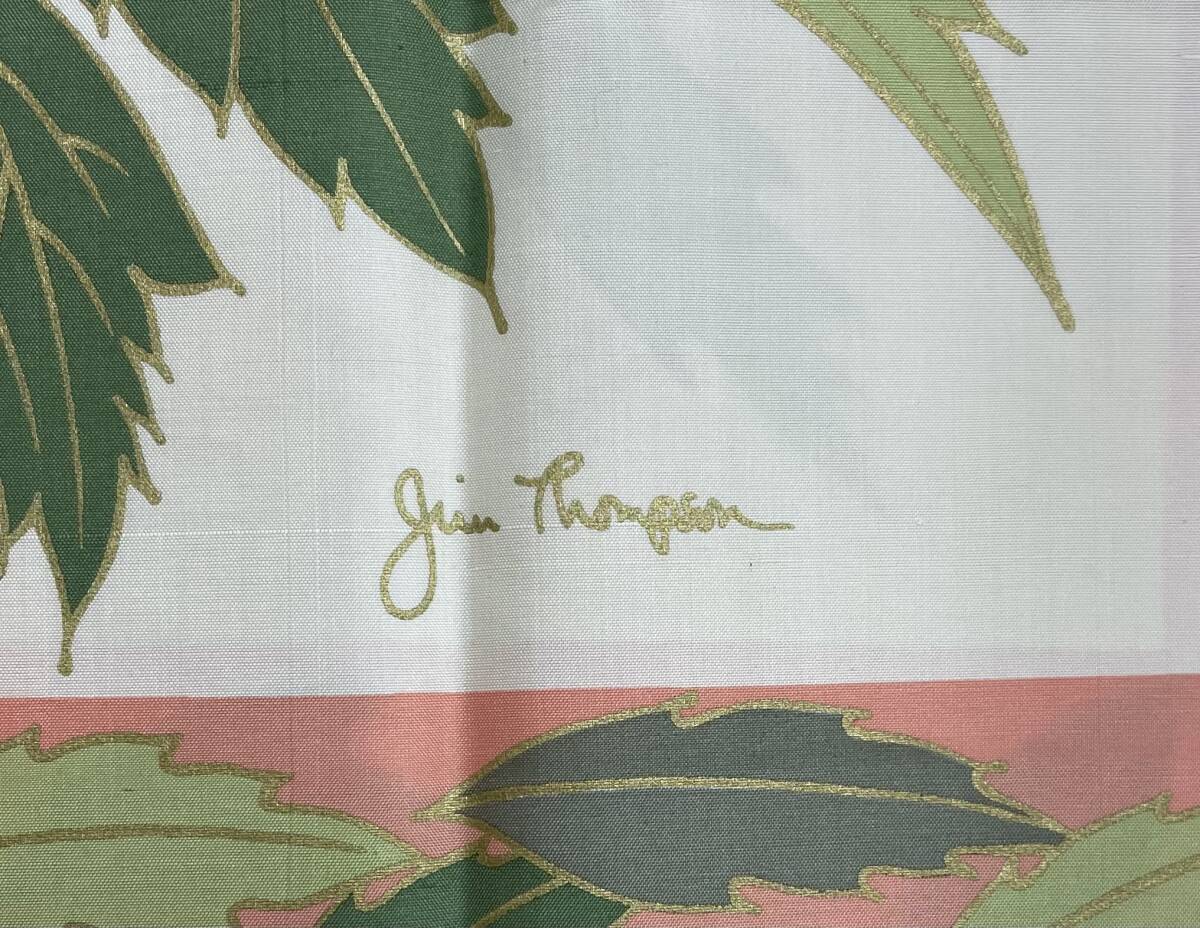長「21711」ジムトンプソン スカーフ グリーン 花柄 _画像2