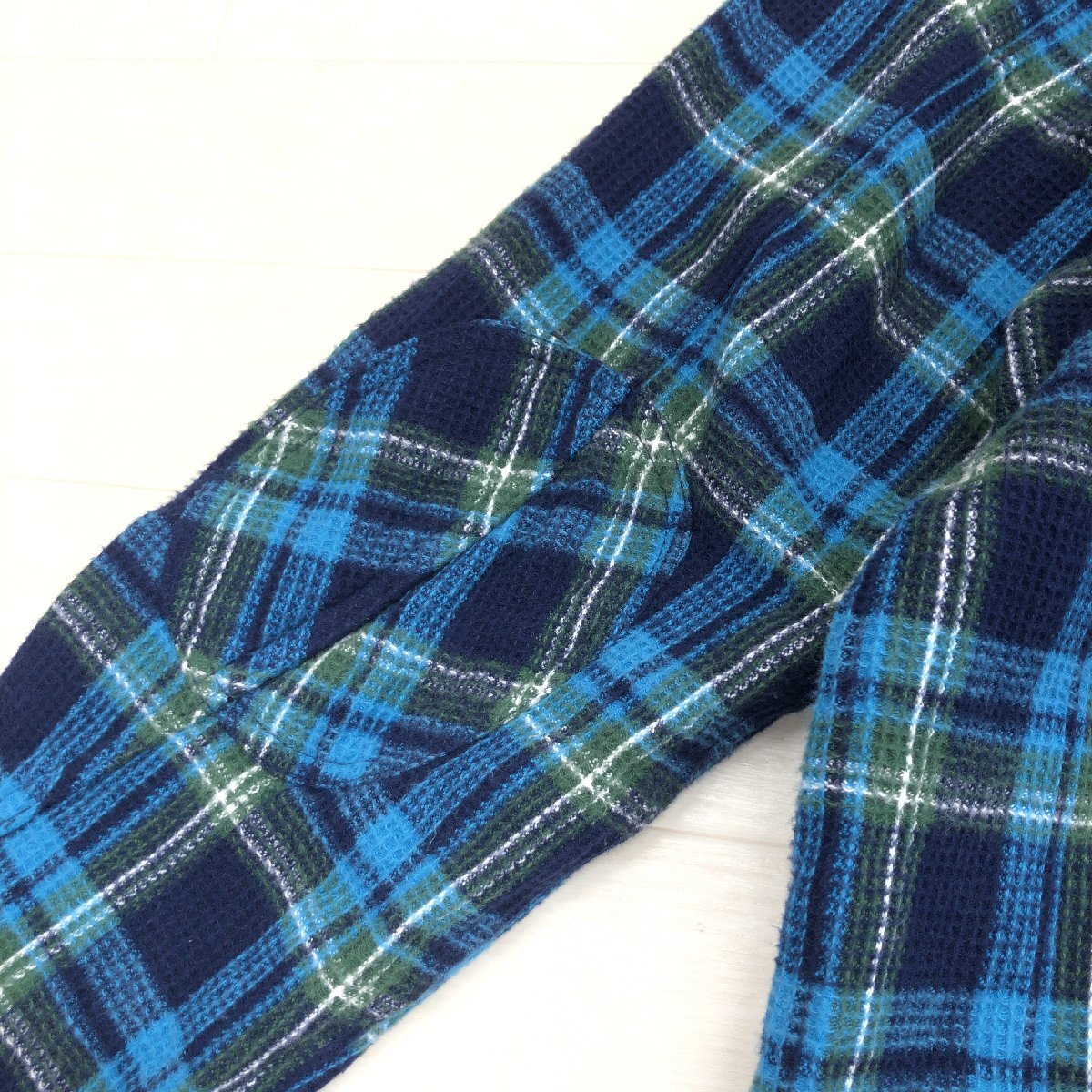 As Know As olaca アズノゥアズ オオラカ タータンチェック ワッフル シャツ 15(2XL) ブラウス ネルシャツ 3L ゆったり 大きい レディース_画像8