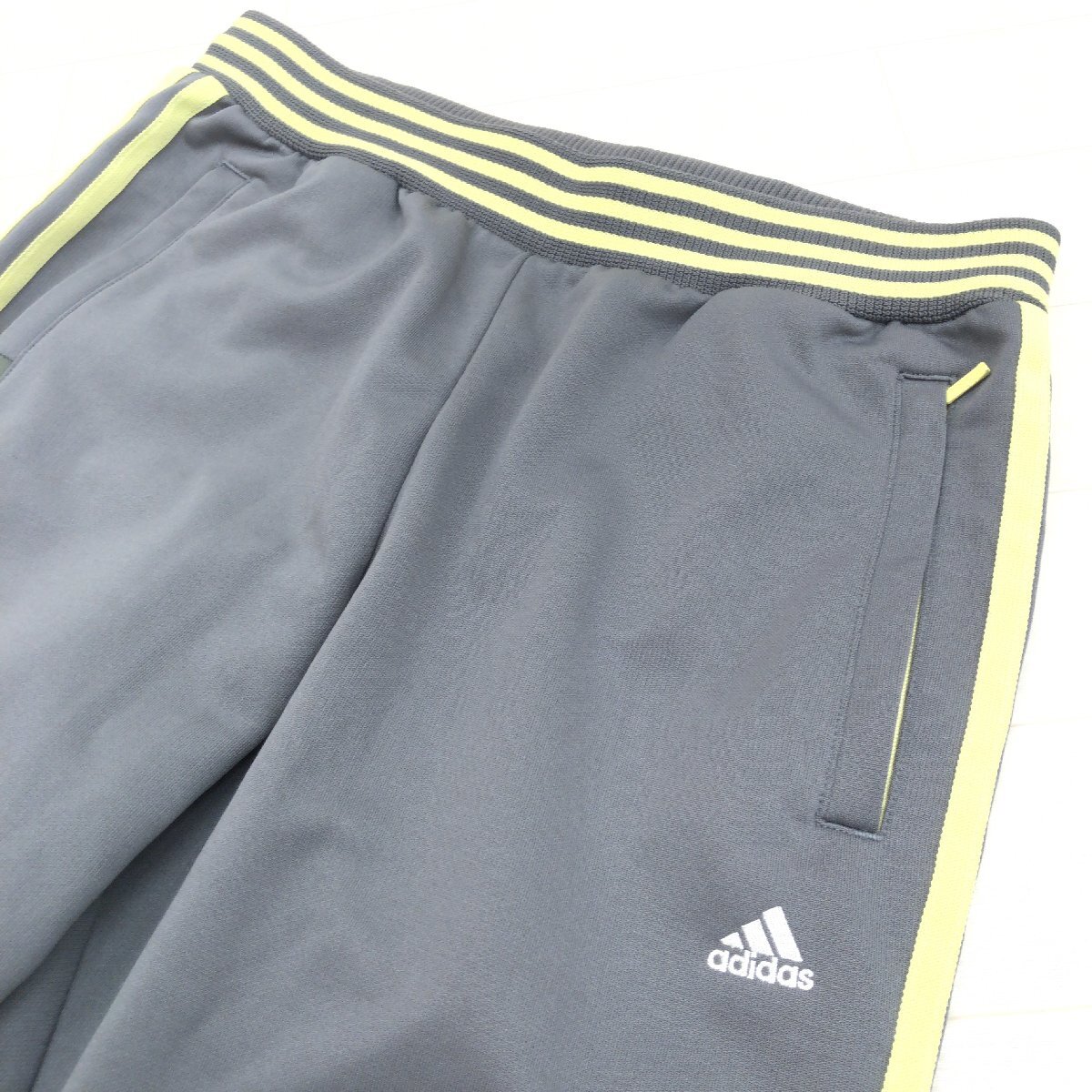 adidas アディダス スリーライン ジャージ パンツ OT(XL) グレー トラックパンツ トレーニング 9分丈 LL 2L ゆったり 大きい レディース_画像5