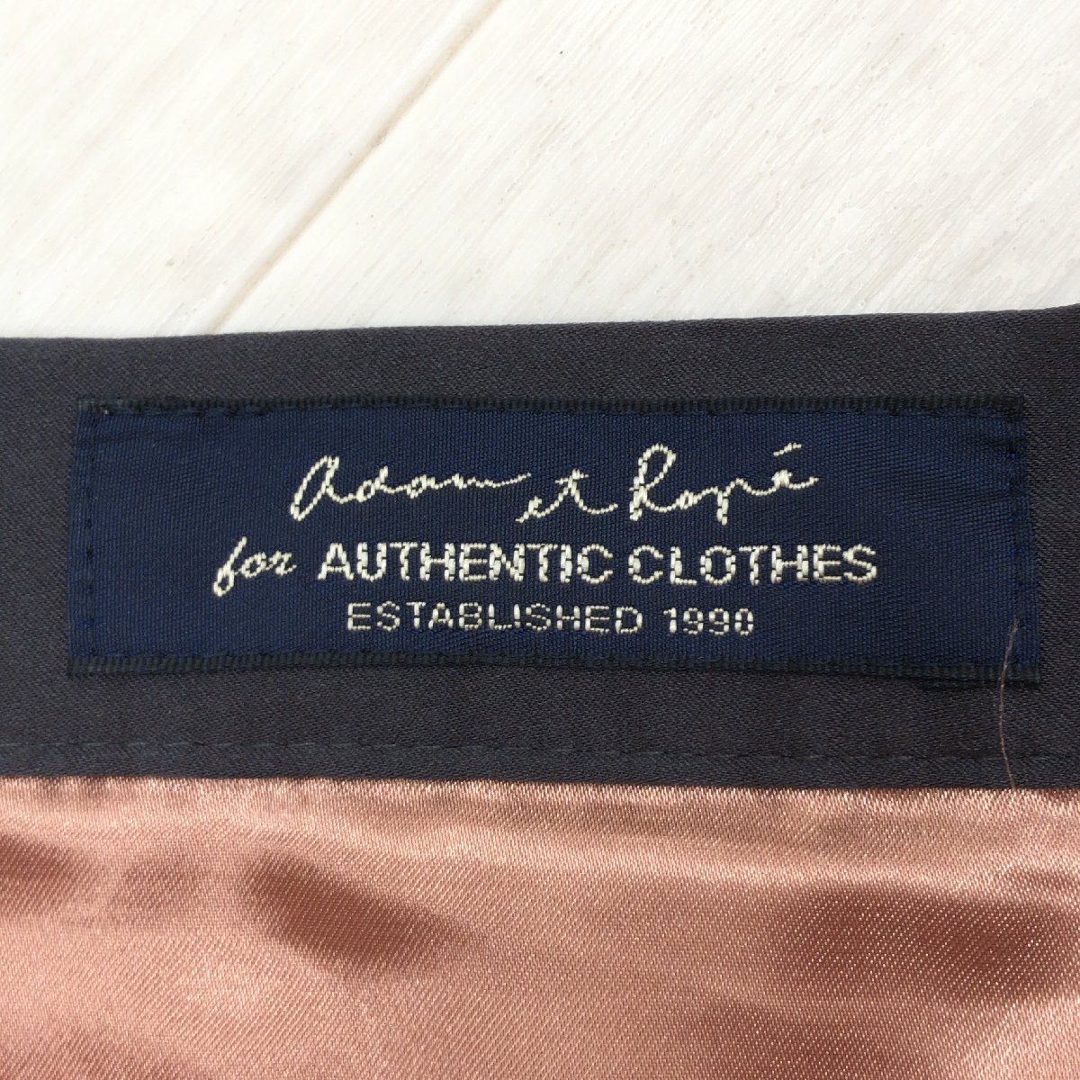 美品 Adam et Rope for AUTHENTIC CLOTHES アダムエロペ レイヤード タック プリーツスカート 38(M) w68 キャメル 日本製 ロングスカート_画像3
