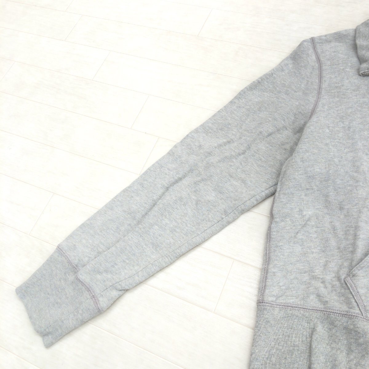 ●RALPH LAUREN ラルフローレン 裏起毛 ジップアップ スウェット ジャケット 7f(L相当) グレー 羽織り カーディガン 国内正規品 レディース_画像6