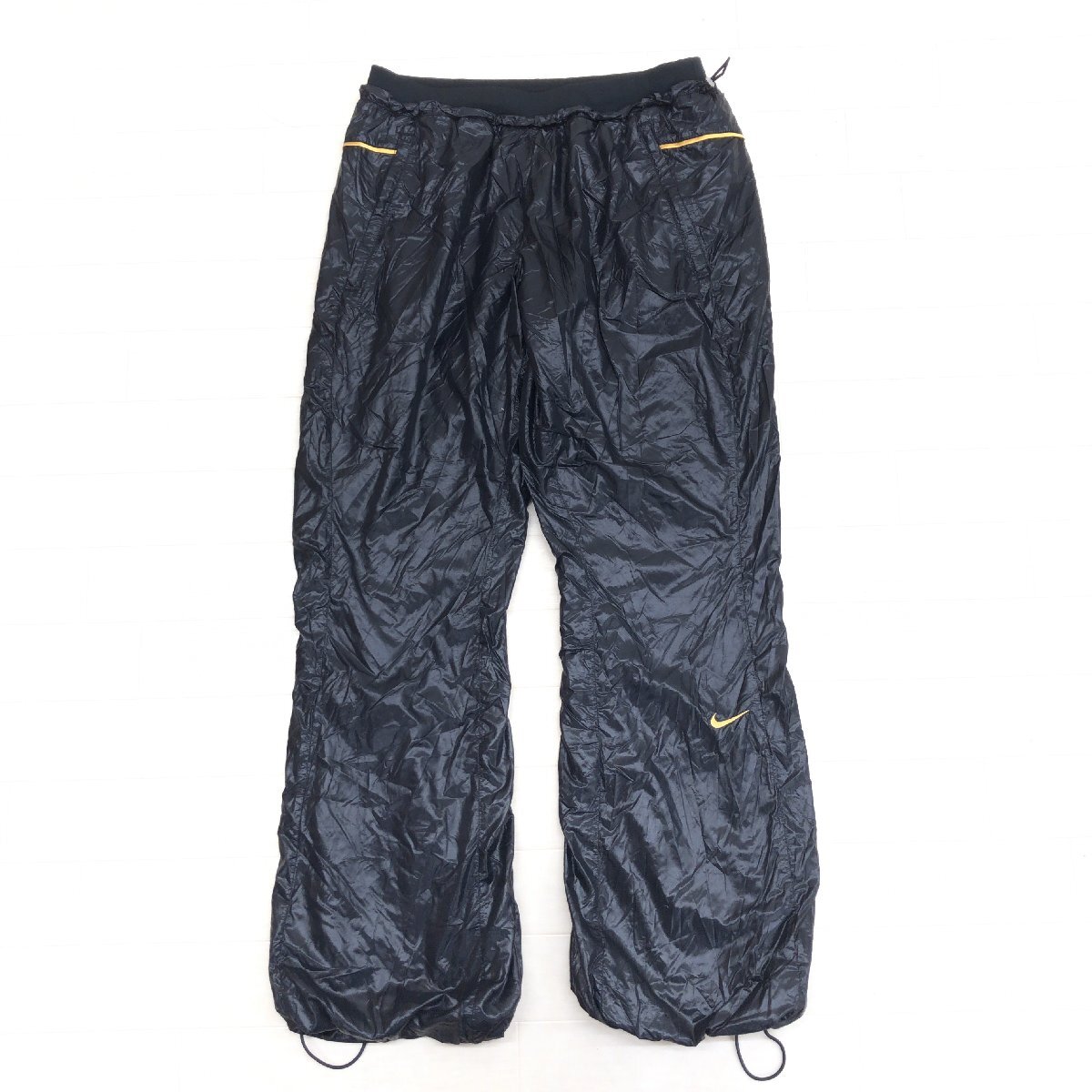  прекрасный товар NIKE Nike обратная сторона ворсистый ветровка нейлон брюки M чёрный черный джерси спорт защищающий от холода женский y2k archive gran ji