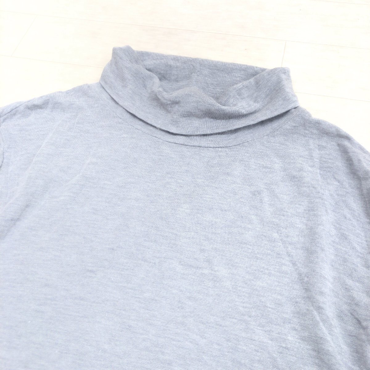 CHRISTIAN AUJARD クリスチャンオジャール カシミヤ混 ストレッチ ジャージー カットソー 13(XL) グレー 日本製 LL 2L ゆったり 大きい_画像5