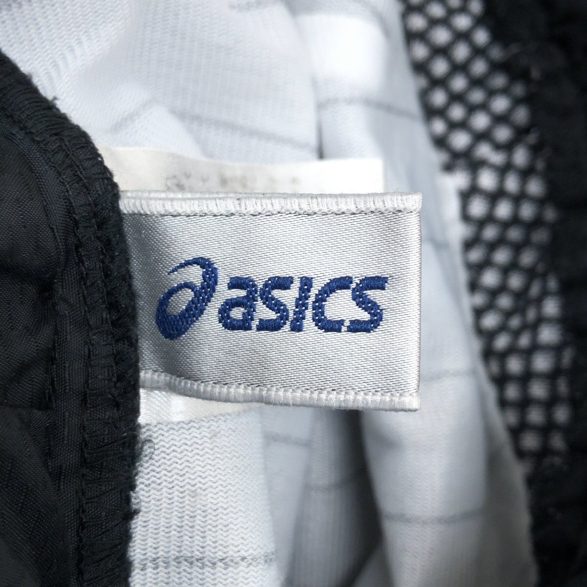 ASICS アシックス トリコット裏地 ウインドブレーカー トレーニング ロング パンツ M 黒 ブラック ジャージ スポーツ ジム レディース_画像3