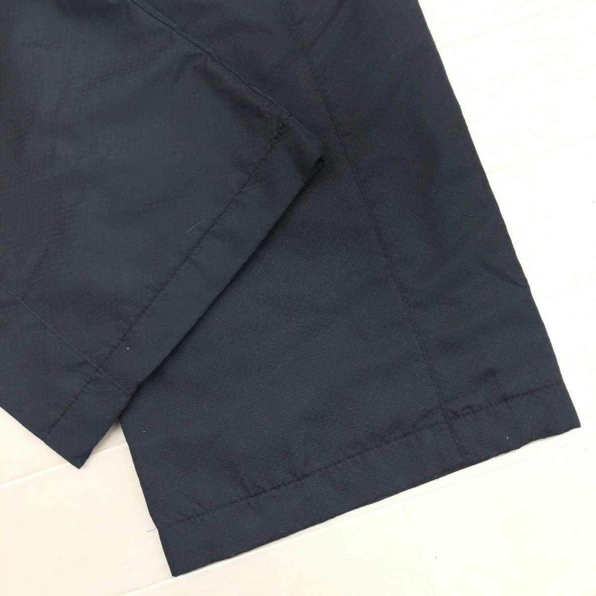 ASICS アシックス トリコット裏地 ウインドブレーカー トレーニング ロング パンツ M 黒 ブラック ジャージ スポーツ ジム レディース_画像7