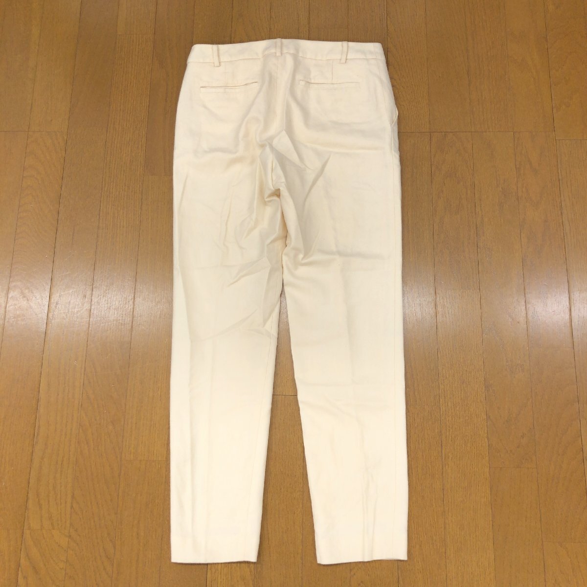 GALERIE VIE ギャルリーヴィー トゥモローランド ウール100% テーパードパンツ 0 w74 白系 アイボリー 日本製 スラックス レディース_画像2