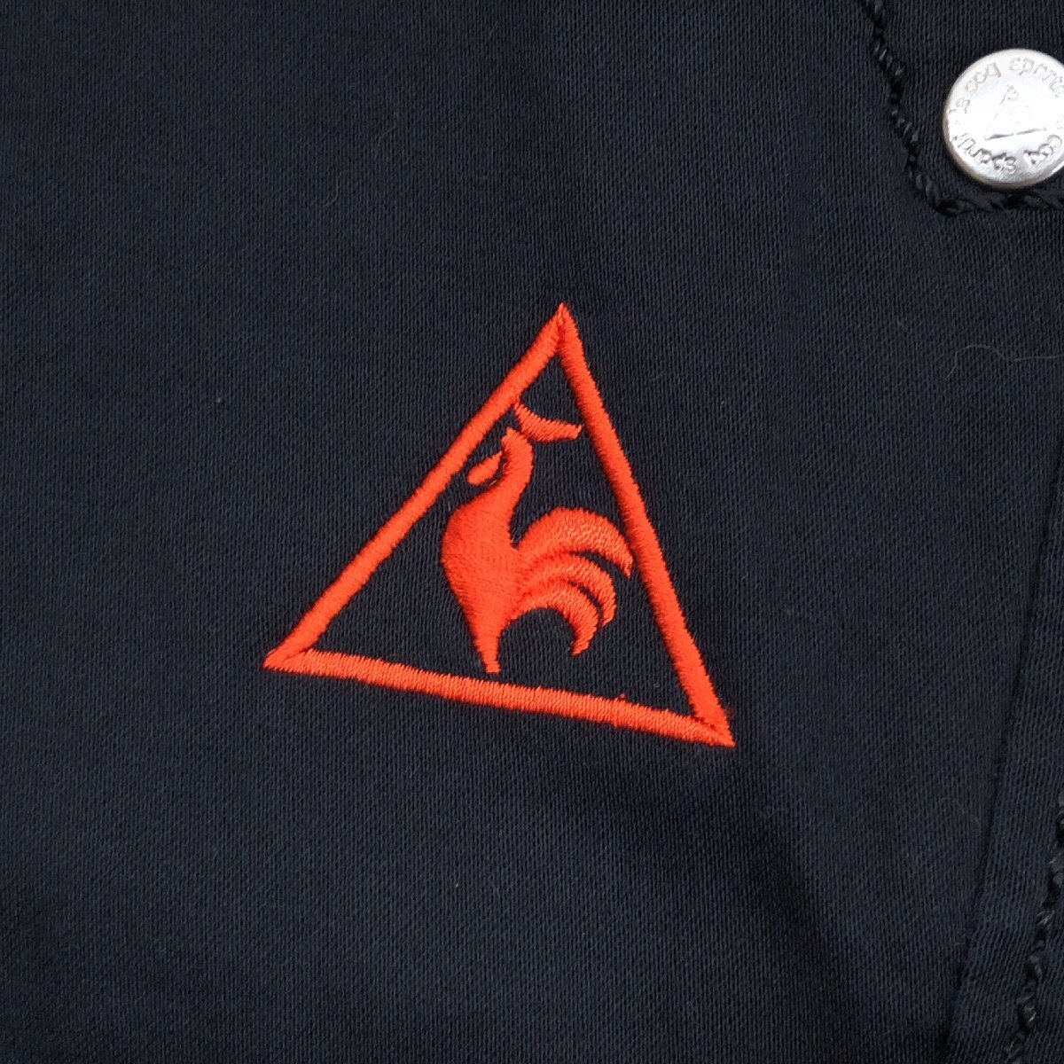 美品 le coq sportif GOLF ルコックゴルフ ストレッチ コットン ゴルフパンツ 9(M) 黒 ブラック スラックス ゴルフウェア レディース 婦人_画像4