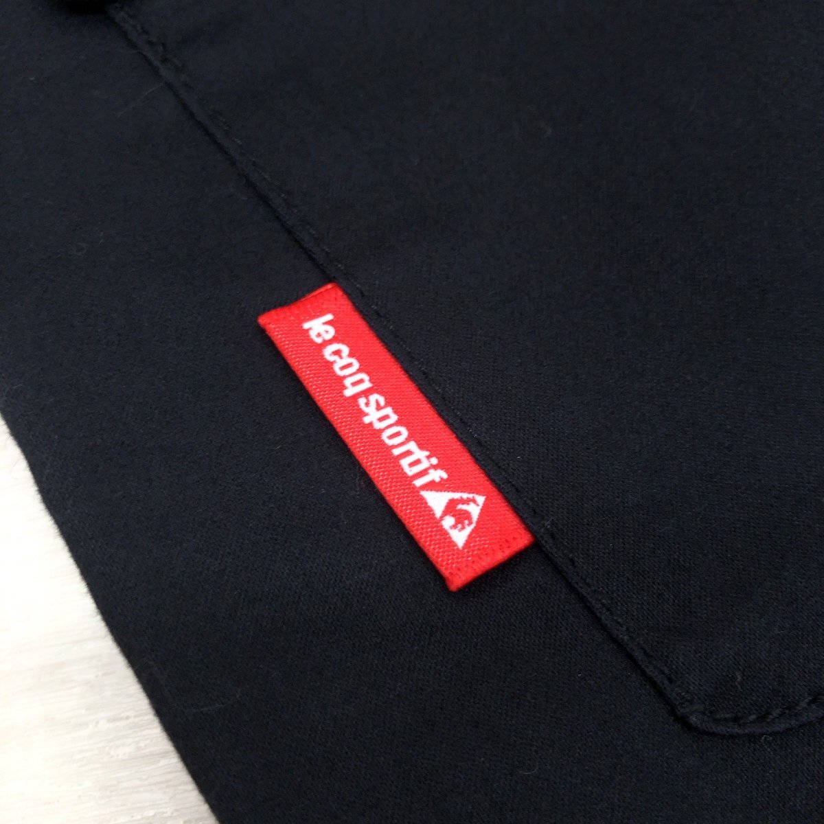 美品 le coq sportif GOLF ルコックゴルフ ストレッチ コットン ゴルフパンツ 9(M) 黒 ブラック スラックス ゴルフウェア レディース 婦人_画像6