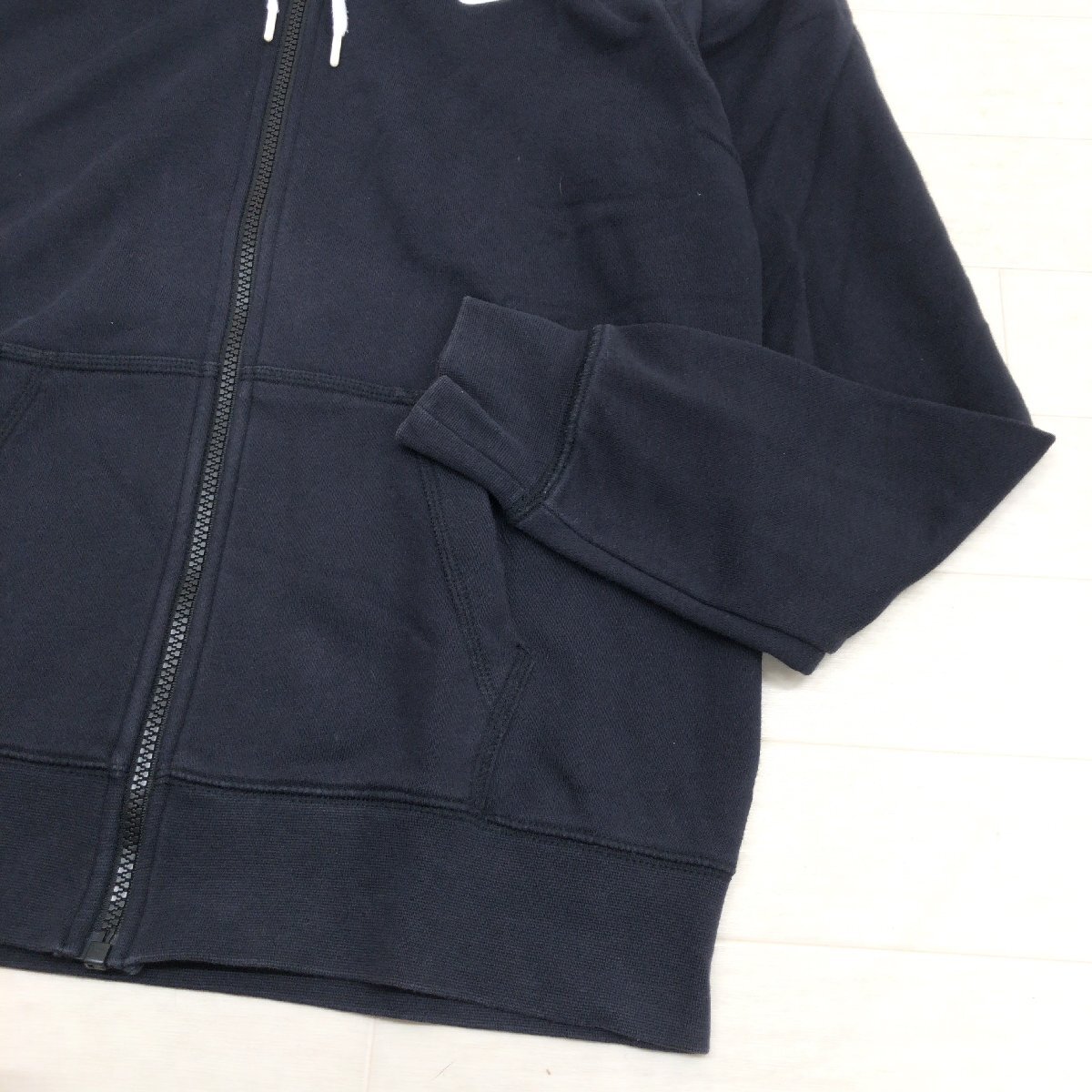 ●NIKE ナイキ ポイントロゴ刺繍 ジップアップ スウェット パーカー XL 黒 ブラック ジャケット 羽織り LL 2L ゆったり 大きい レディース_画像7