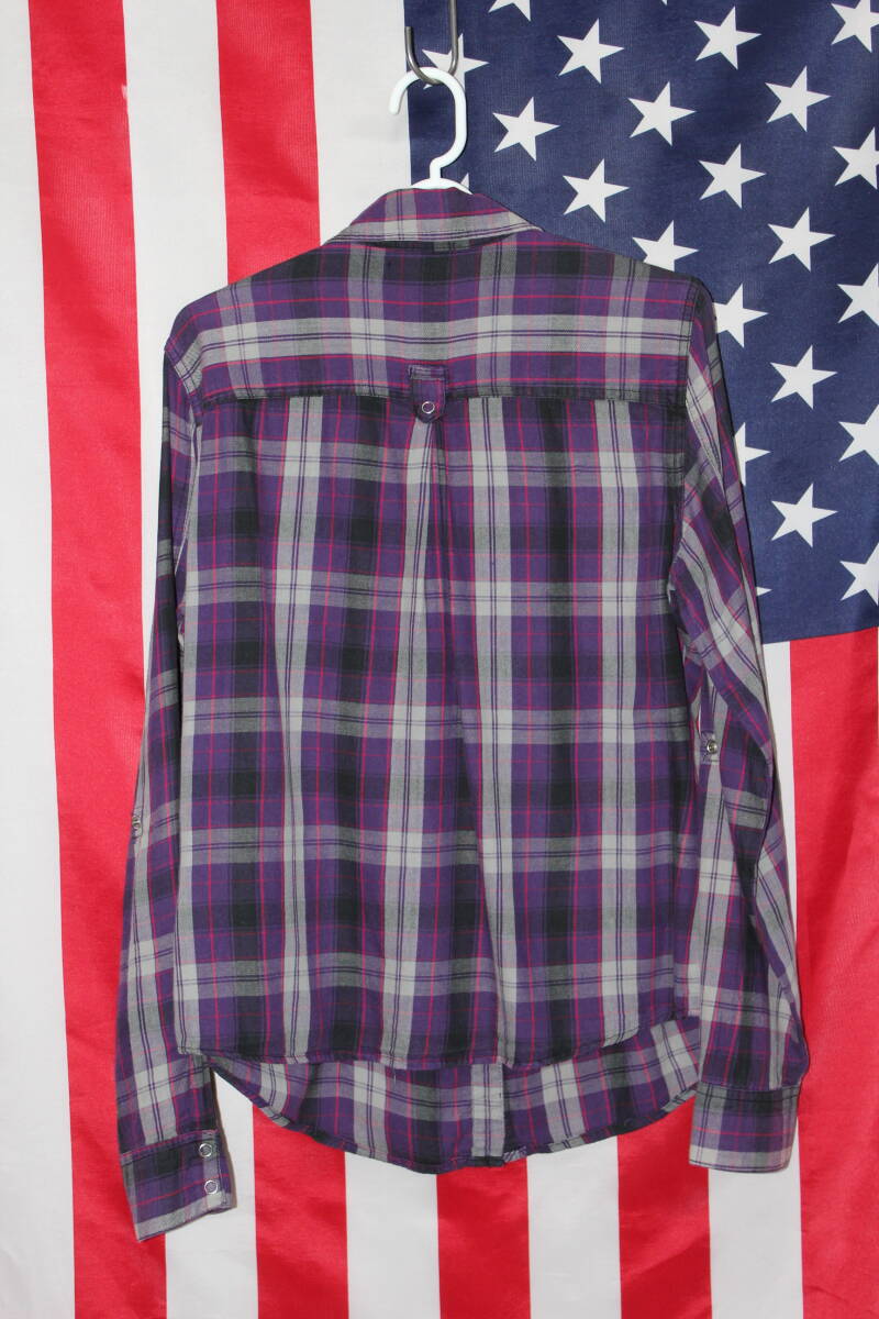 ML057☆Ｍｉｌｅｙｓ　ライトフランネルレディースウエスタン調シャツ ＸＬsize USED☆_画像2