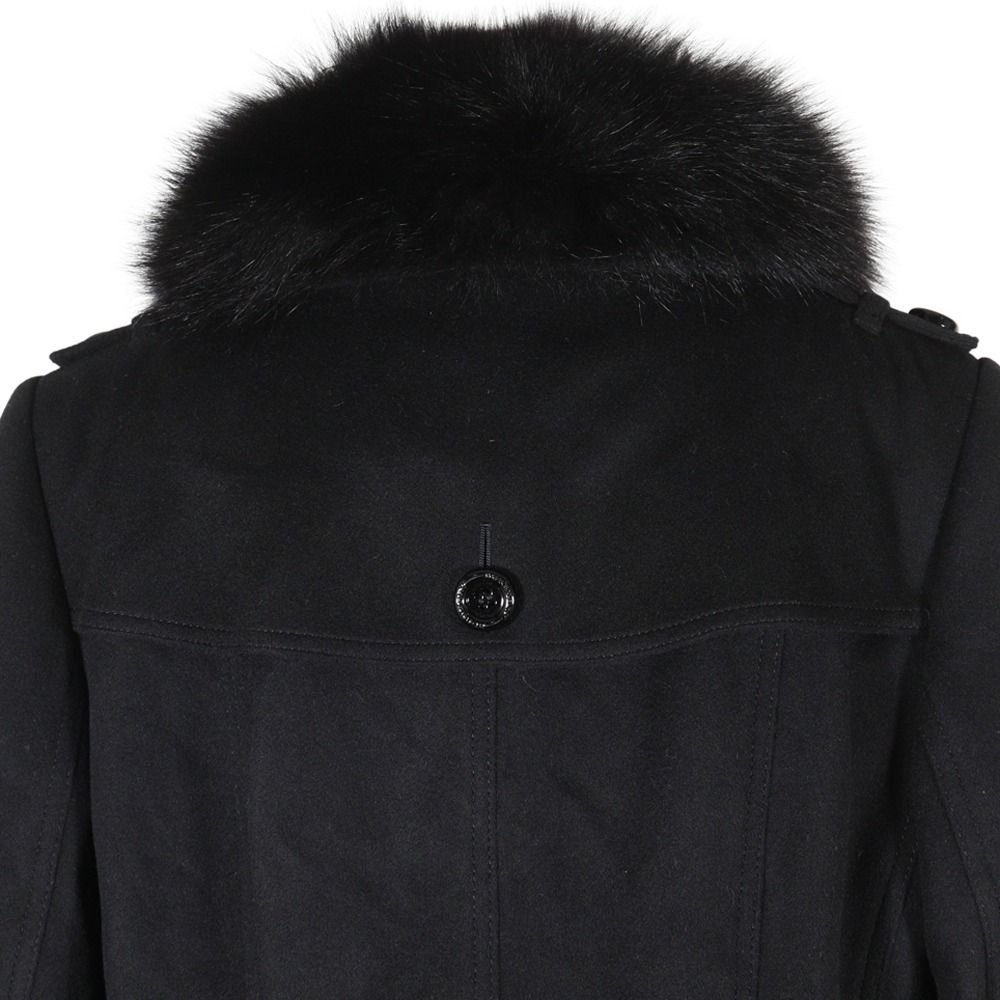BURBERRY バーバリー B2B45-443-09 ステンカラーコート カシミヤ 黒 レディース【M200425011】中古_画像4