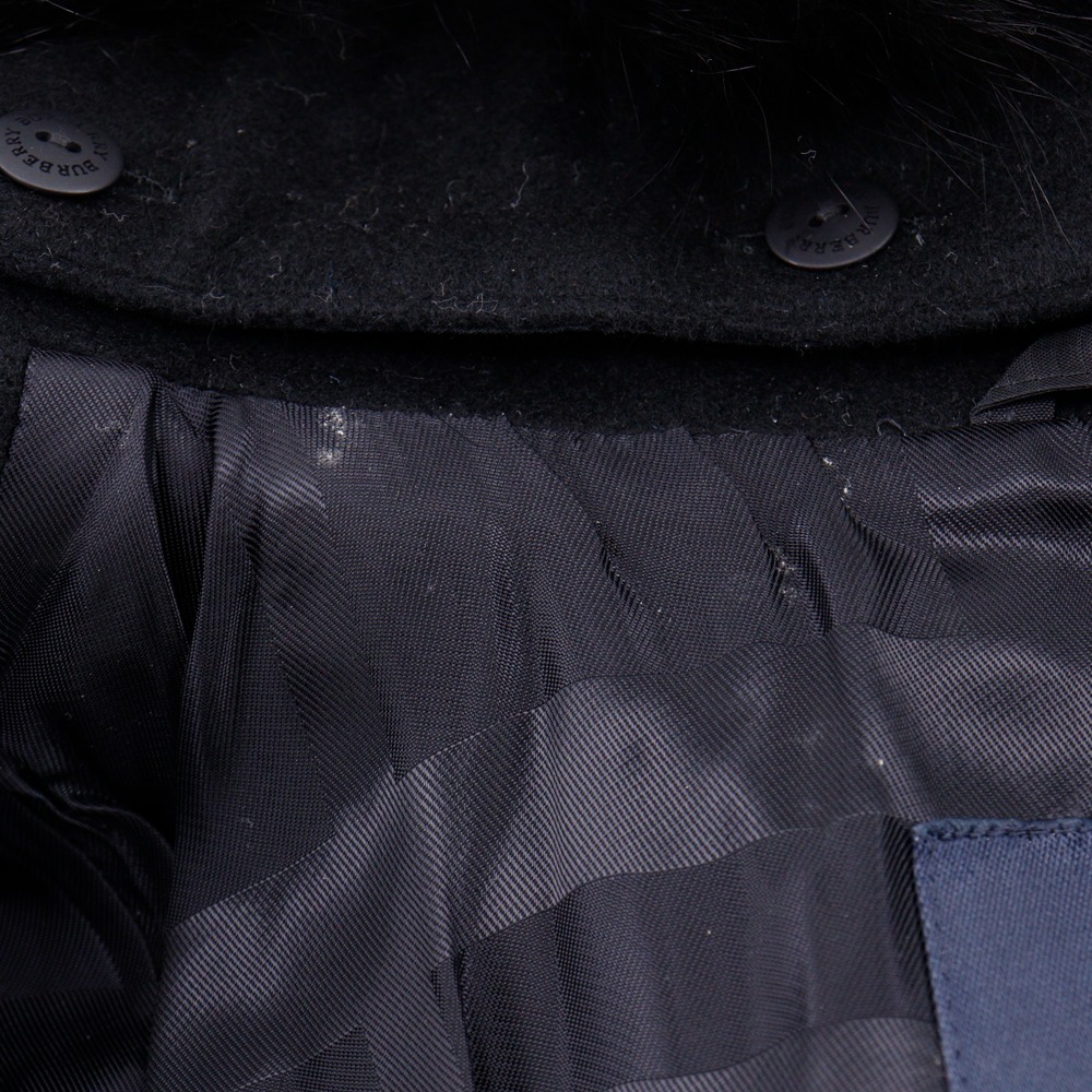 BURBERRY バーバリー B2B45-443-09 ステンカラーコート カシミヤ 黒 レディース【M200425011】中古_画像7