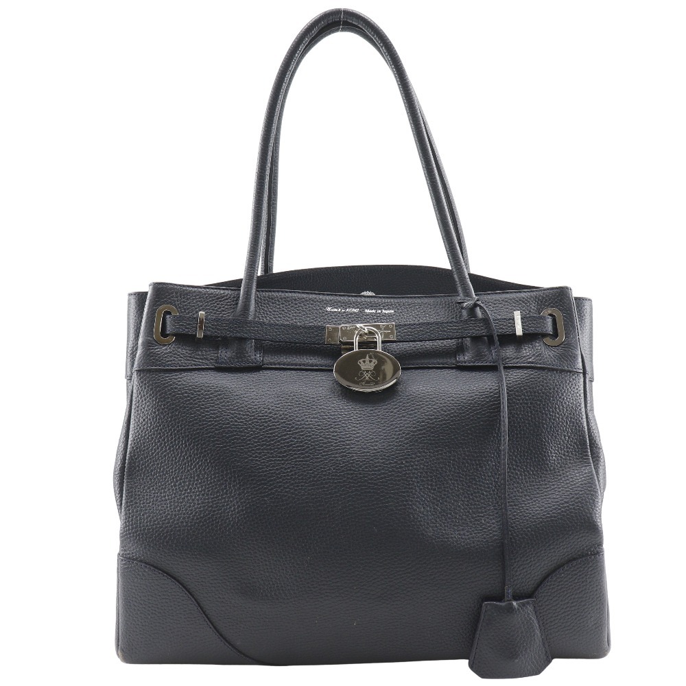 ADMJアクセソワ エーディーエムジェイ アクセソワ・ドゥ・マドモワゼル トートバッグ レザー 黒 レディース【I201525054】中古_画像1