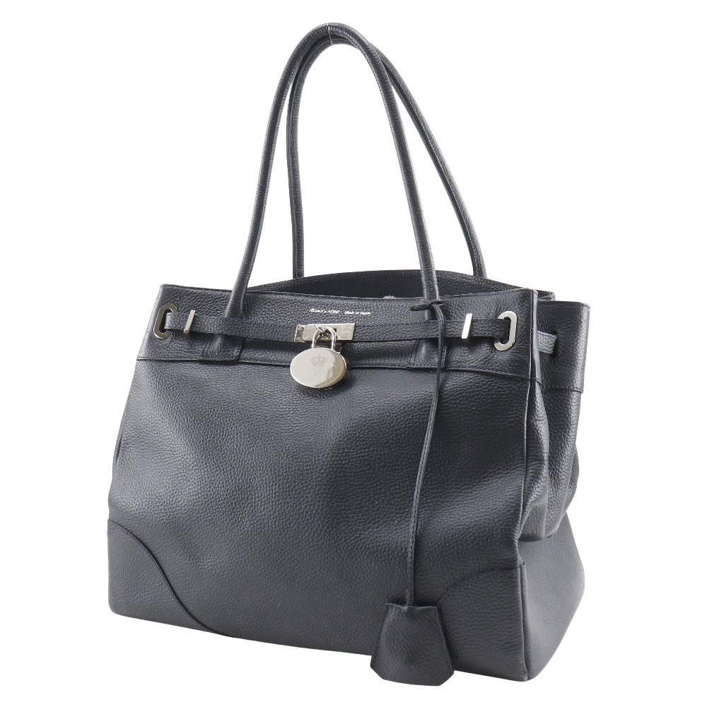 ADMJアクセソワ エーディーエムジェイ アクセソワ・ドゥ・マドモワゼル トートバッグ レザー 黒 レディース【I201525054】中古_画像2