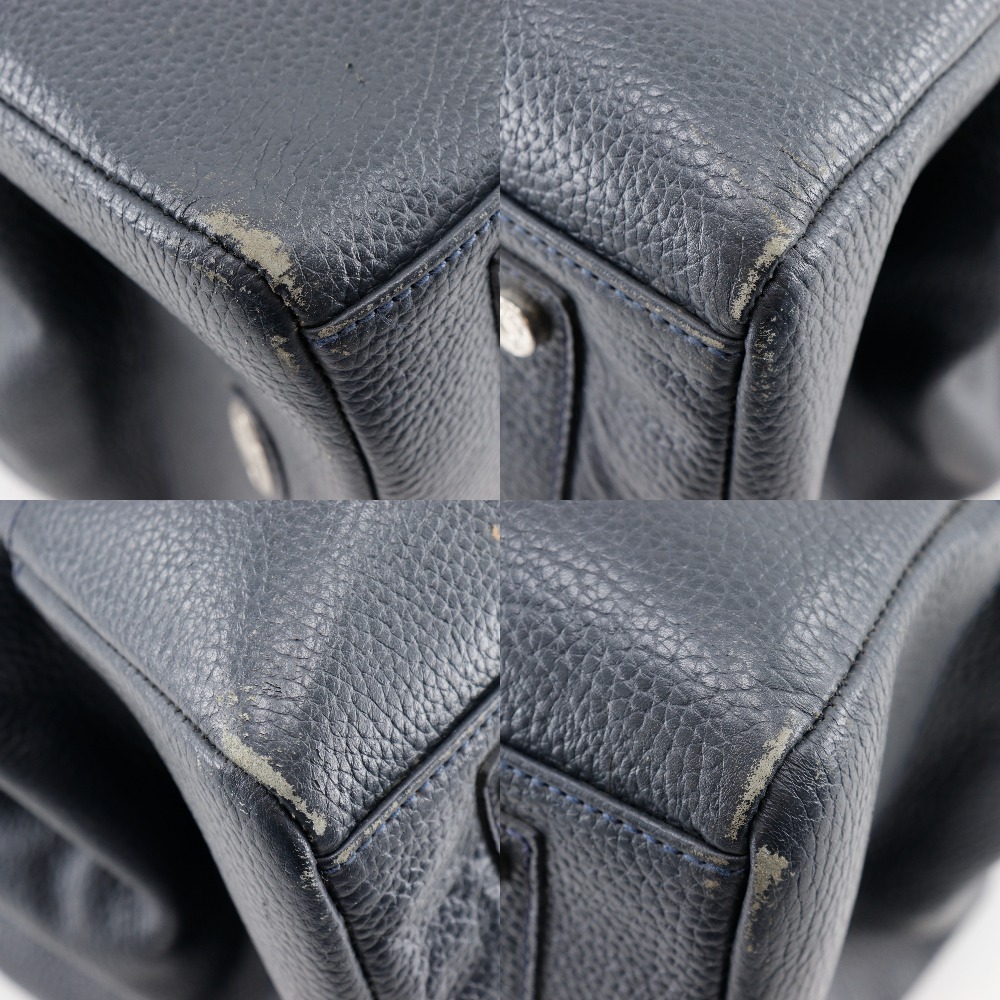 ADMJアクセソワ エーディーエムジェイ アクセソワ・ドゥ・マドモワゼル トートバッグ レザー 黒 レディース【I201525054】中古_画像4