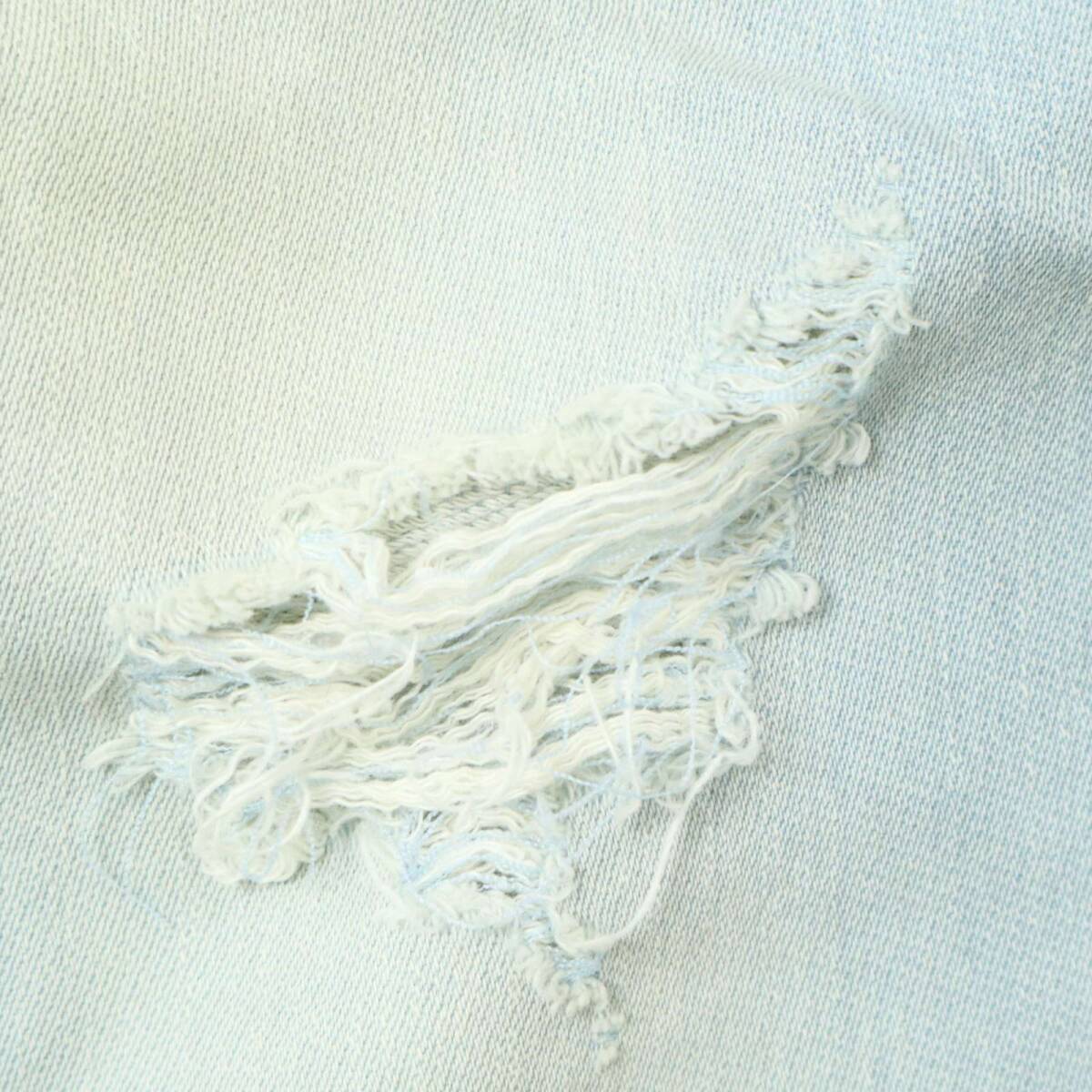 AZUL by moussy アズール マウジー ダメージ加工★ イージー ストレッチ スウェット デニム ジョガー パンツ Sz.S メンズ_画像5