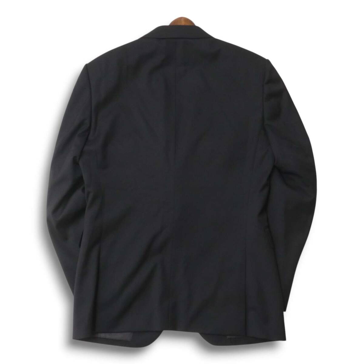 TAKEO KIKUCHI タケオキクチ 通年 総裏 イタリア カノニコ生地★ ウール100％ テーラード ジャケット Sz.2 メンズ 黒_画像4