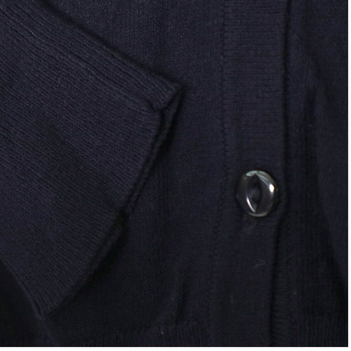 ef-de エフデ 通年★ ニット カーディガン Sz.9 レディース 紺 ネイビー_画像3