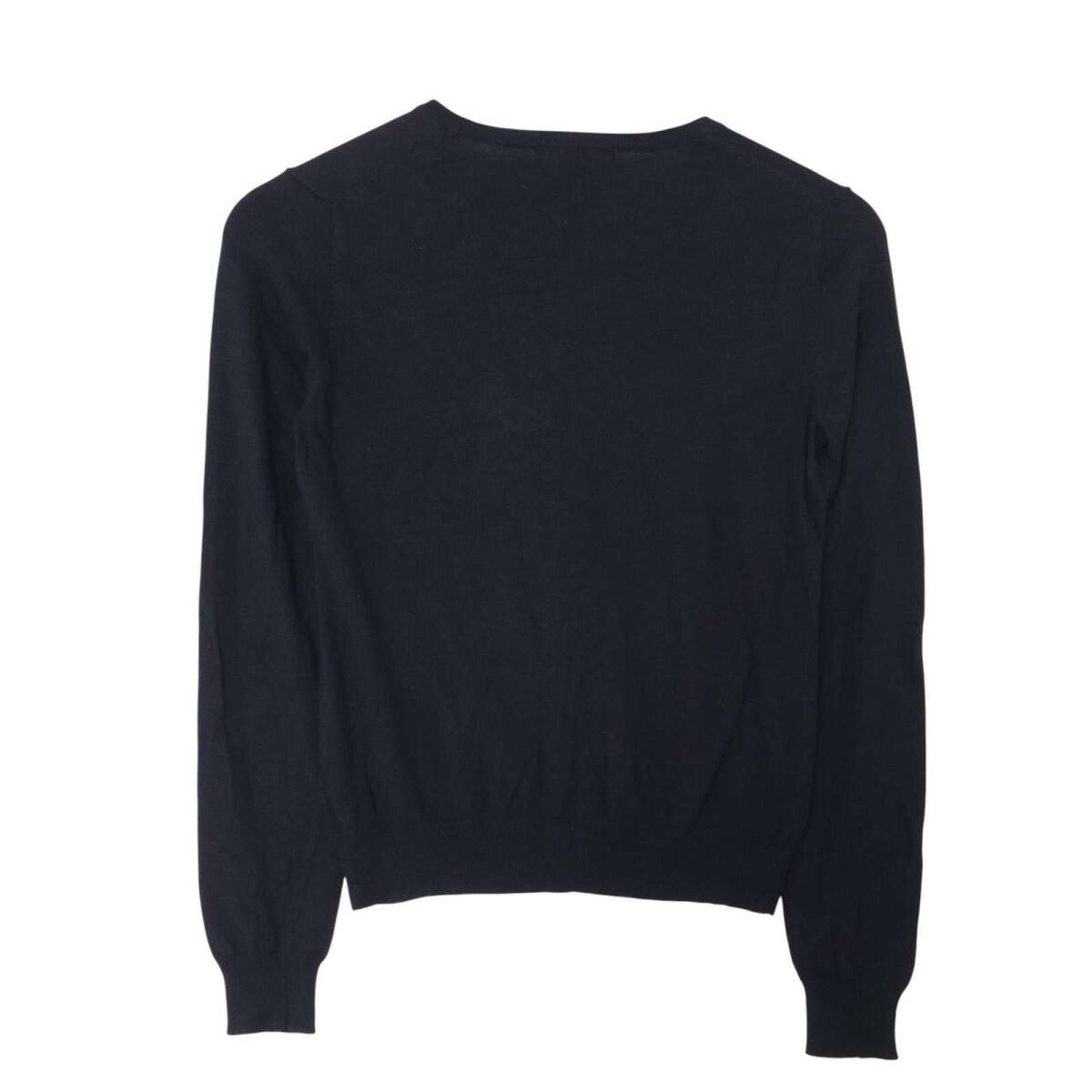 ef-de エフデ 通年★ ニット カーディガン Sz.9 レディース 紺 ネイビー_画像4