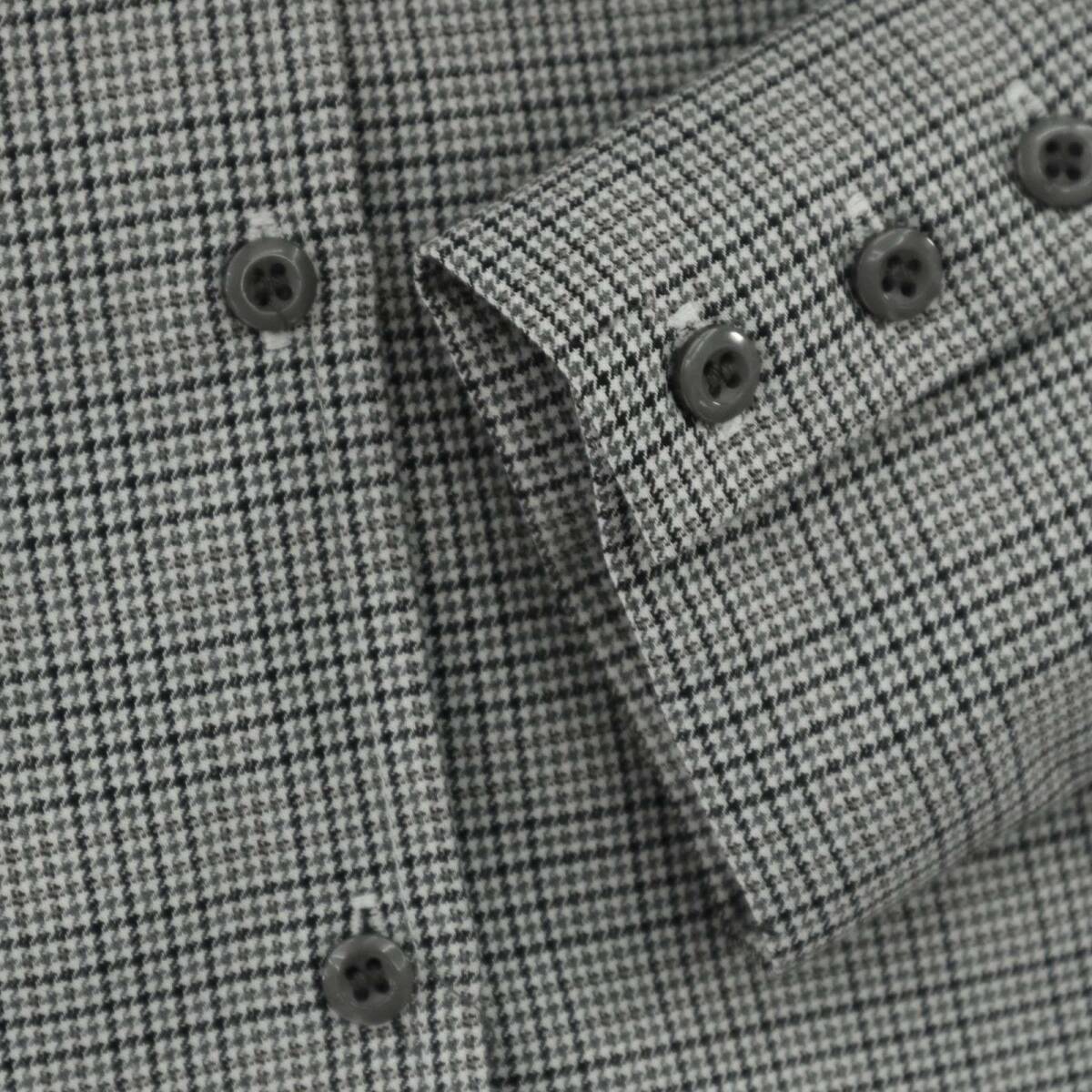 dazzlin ダズリン 通年★ フレアカラー 長袖 チェック ブラウス シャツ Sz.F レディース グレー_画像3